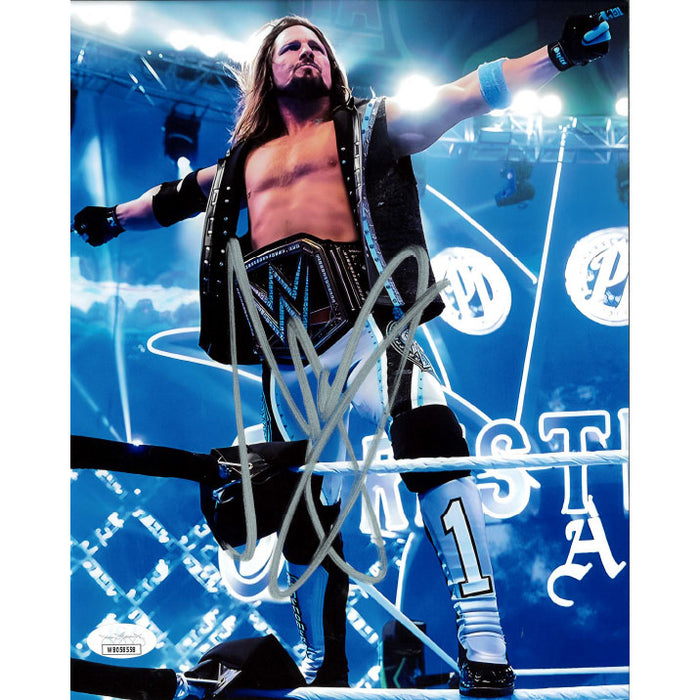 AJ Styles 2nd Rope 8 x 10 Promo - JSA AUTOGRAPHED