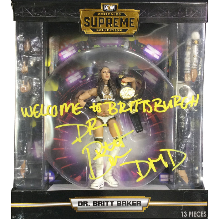 Dr. Britt Baker DMD AEW Unrivaled Supreme Collection Figure "Welcome To Brittsburgh" - JSA Autographed