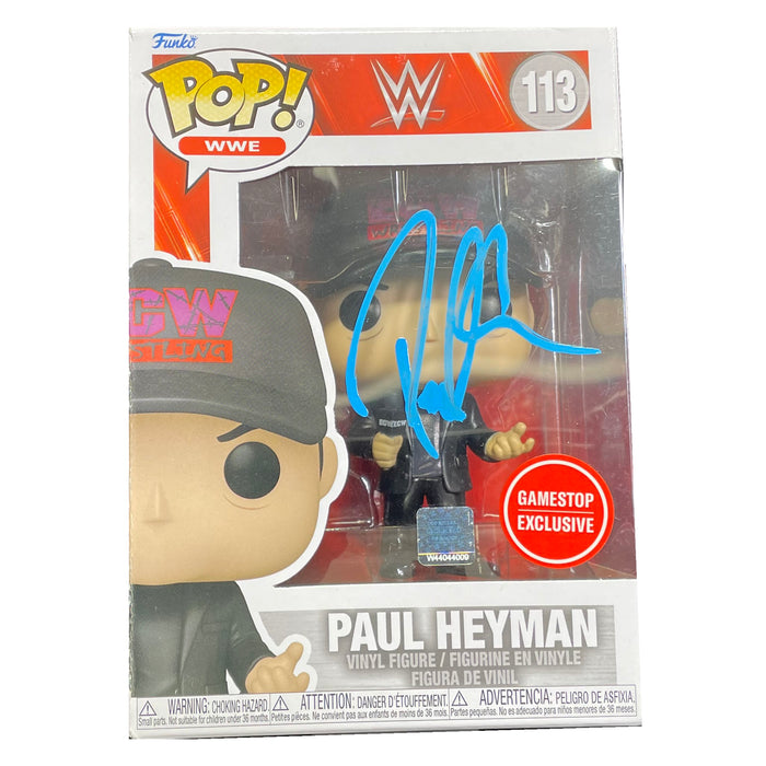 Paul Heyman Funko Pop # 113 Gamestop Exclusive Figure - JSA AUTOGRAPHED