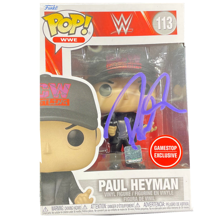 Paul Heyman Funko Pop # 113 Gamestop Exclusive Figure - JSA AUTOGRAPHED