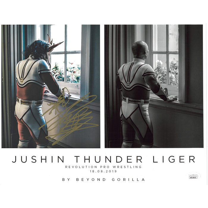 Jushin Thunder Liger Window Pose 11 x 14 Poster - JSA AUTOGRAPHED