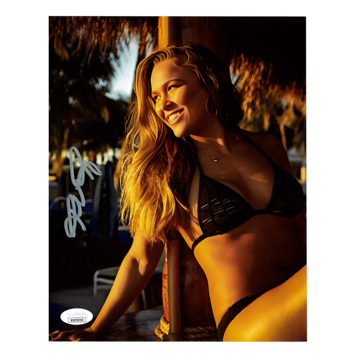 Ronda Rousey Black Bikini 8 x 10 Promo - JSA AUTOGRAPHED