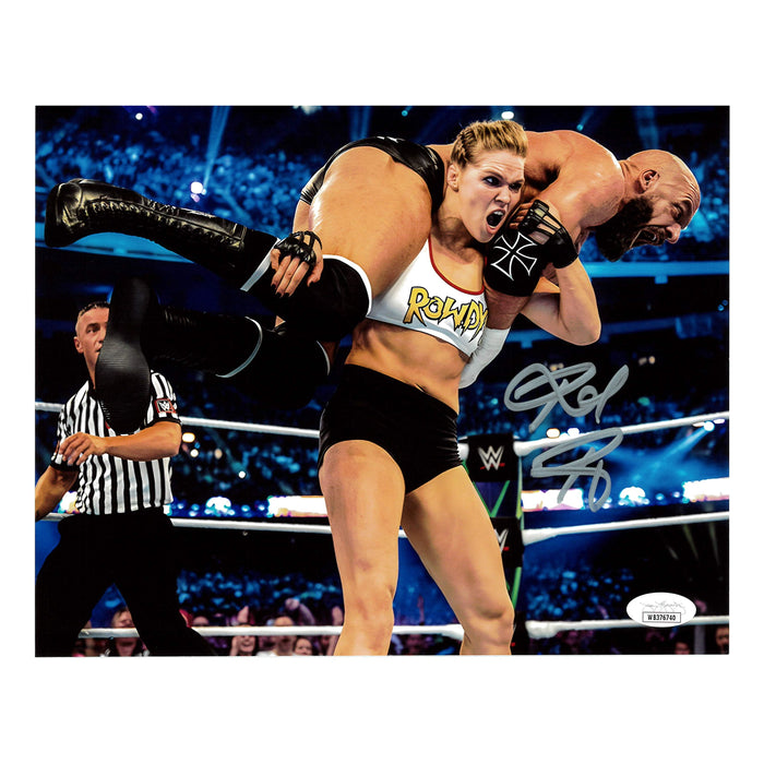 Ronda Rousey On Shoulders 8 x 10 Promo - JSA AUTOGRAPHED