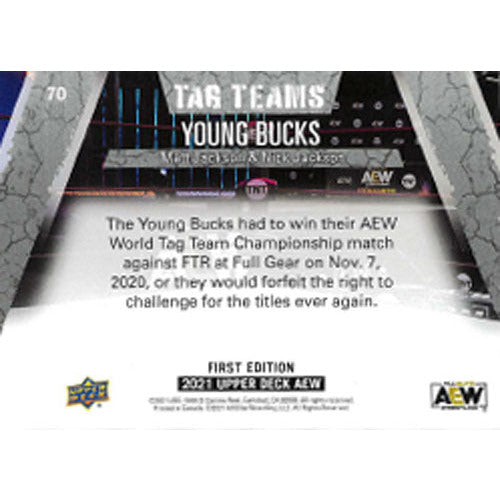 Young Bucks AEW Upper Deck Tag Teams Trading Card - Dual Autographed