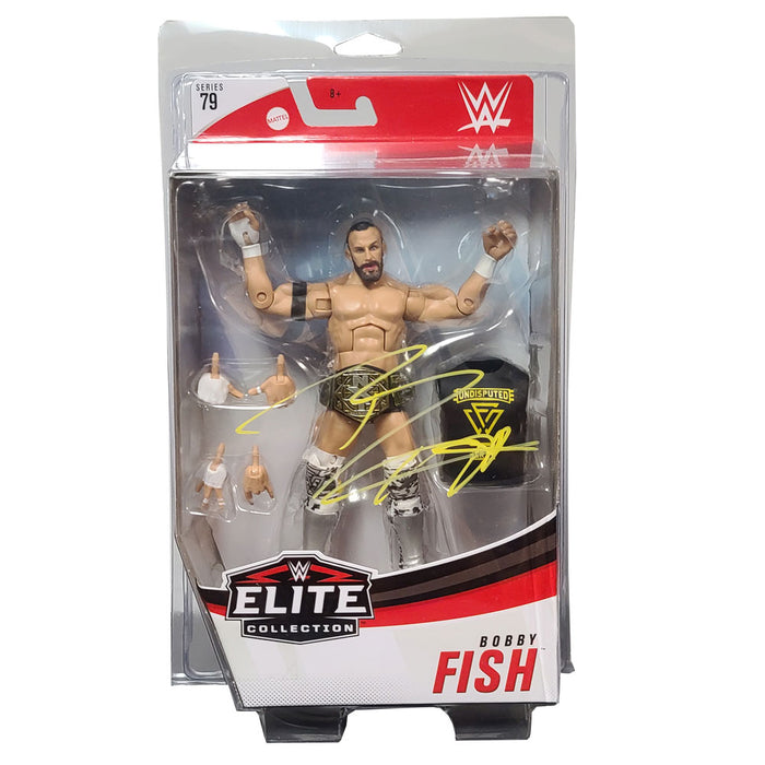 Bobby Fish WWE Elite Series 79 Figure with Protector Case - AUTOGRAPHED
