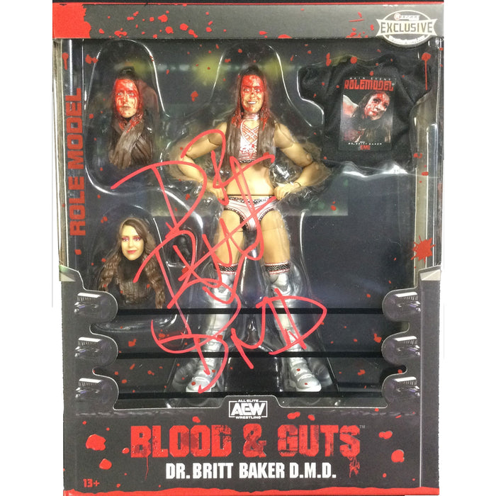 Dr. Britt Baker DMD - AEW Blood & Guts Figure - JSA Autographed