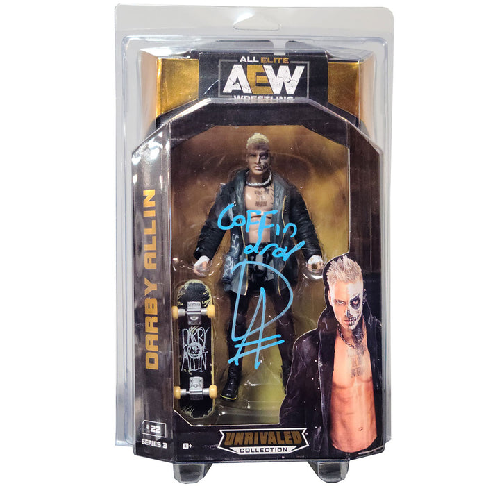 Darby Allin AEW Figure with Special Inscription - AUTOGRAPHED with Protector