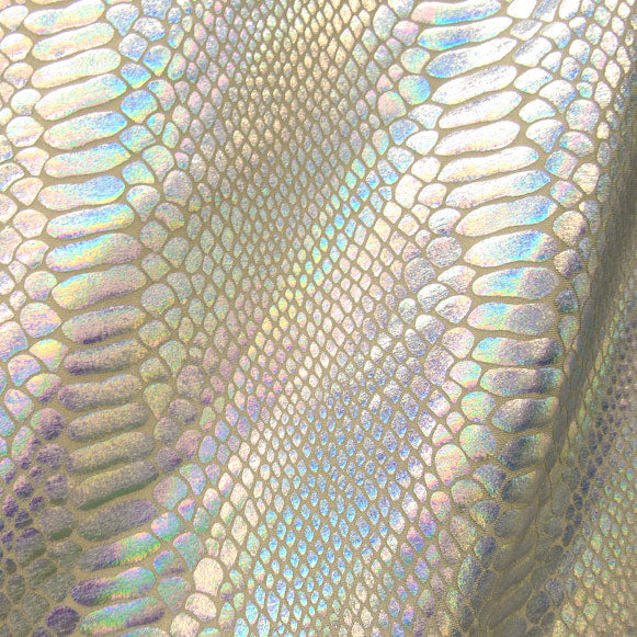 Reptile Silver Holographic Foil Long Tights