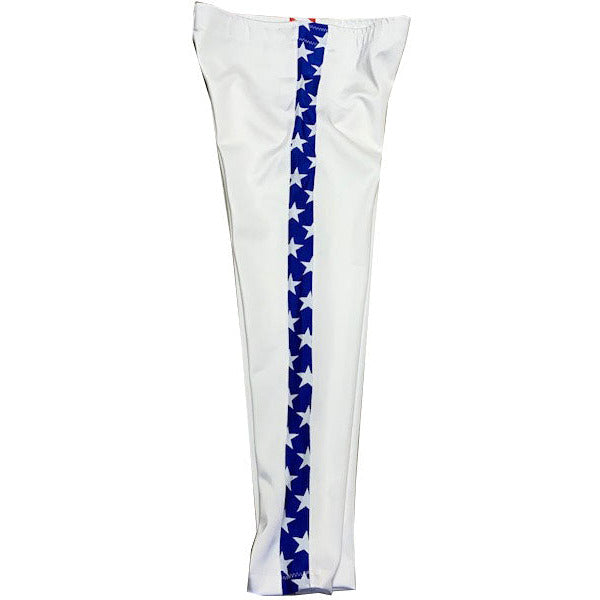 White with Contrasting Stars and Stripes Long Tights
