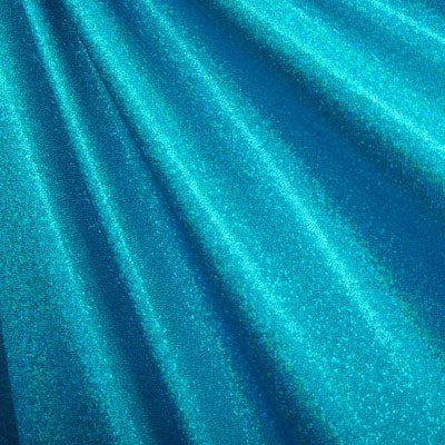 Turquoise Blue Micro Dot Metallic Long Tights