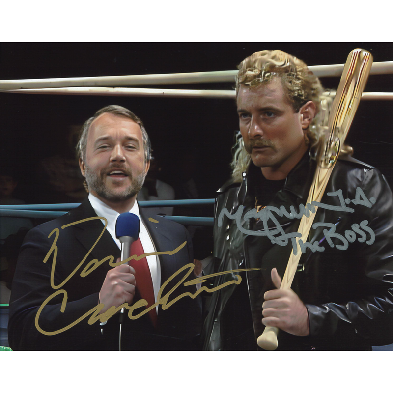 David Crockett & Magnum TA Bat 8 x 10 Promo - DUAL AUTOGRAPHED