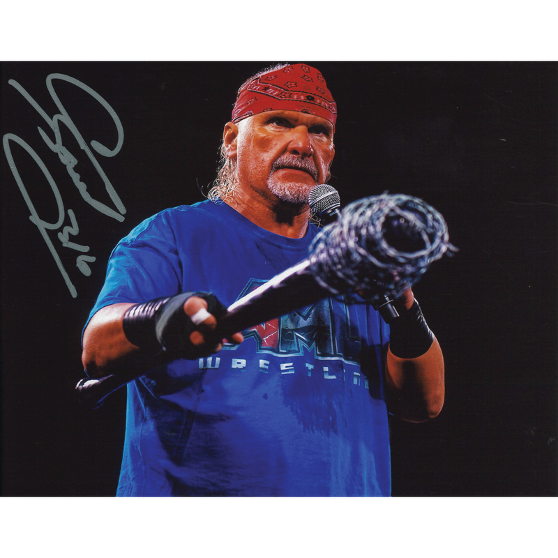 George South Barbed Wire Bat 8 x 10 Promo - AUTOGRAPHED