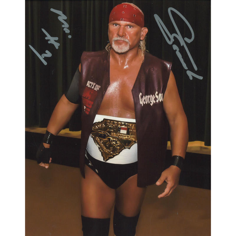 George South NAWA Title 8 x 10 Promo - AUTOGRAPHED