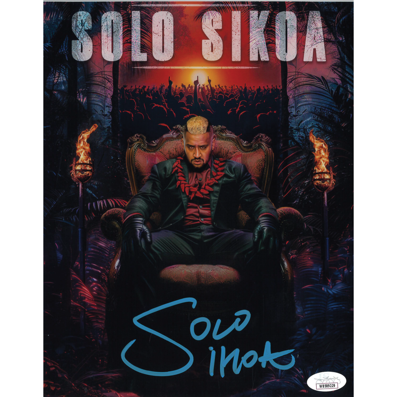 Solo Sikoa AsylumGFX METALLIC  8 x 10 Promo - JSA AUTOGRAPHED