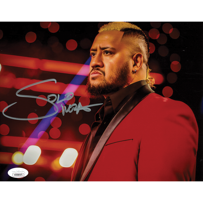 Solo Sikoa Red Suit Jacket 8 x 10 Promo - JSA AUTOGRAPHED