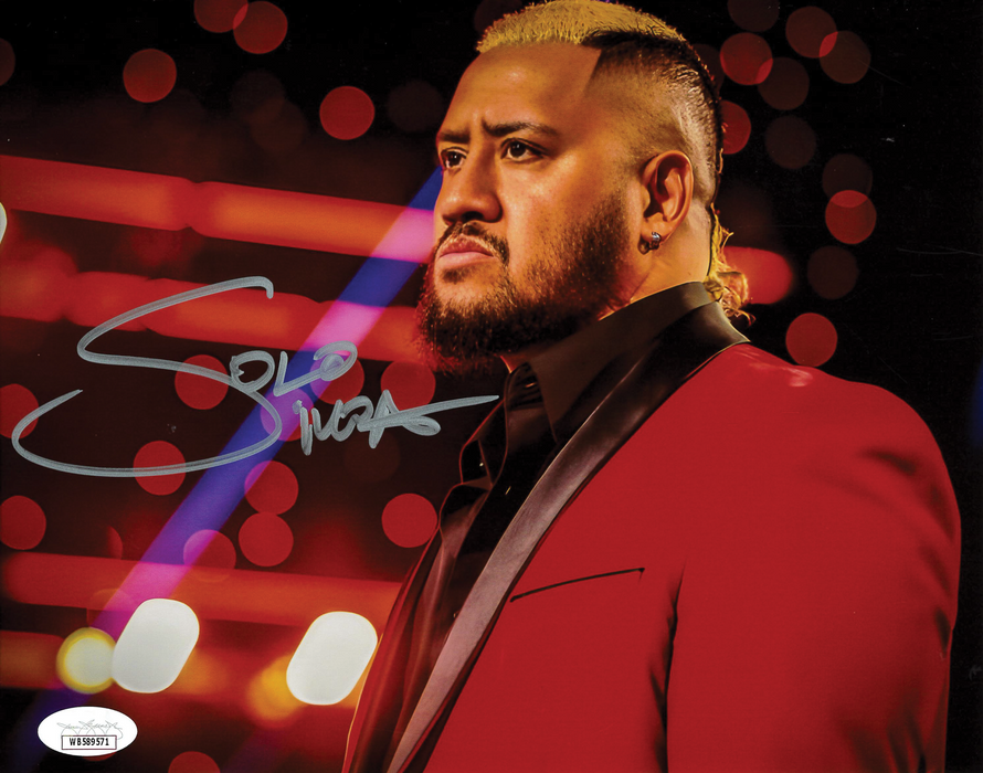 Solo Sikoa Red Suit Jacket 8 x 10 Promo - JSA AUTOGRAPHED