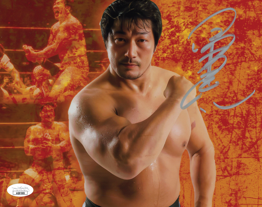 Kenta Kobashi Orange Collage METALLIC 8 x 10 Promo - JSA AUTOGRAPHED