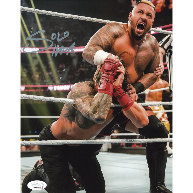 Solo Sikoa Rope Choke 8 x 10 Promo - JSA AUTOGRAPHED