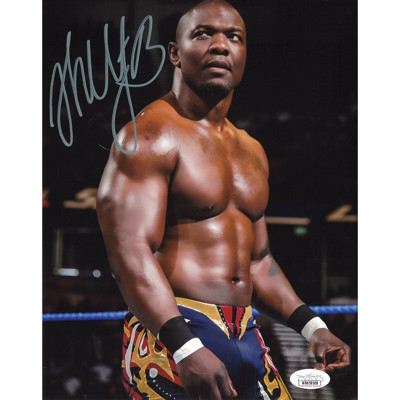 Shelton Benjamin Navy Bikers 8 x 10 Promo - JSA AUTOGRAPHED