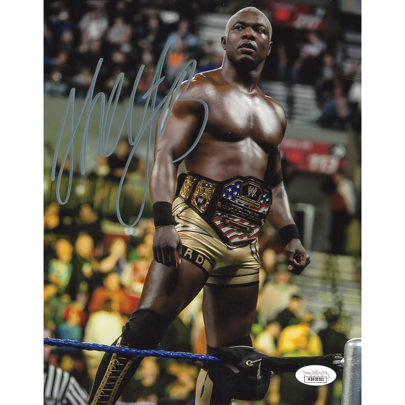 Shelton Benjamin US Title 8 x 10 Promo - JSA AUTOGRAPHED