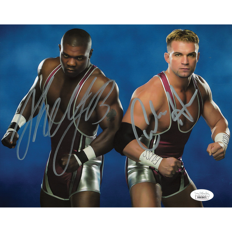 World's Greatest Tag Team Blue BG 8 x 10 Promo - JSA DUAL AUTOGRAPHED