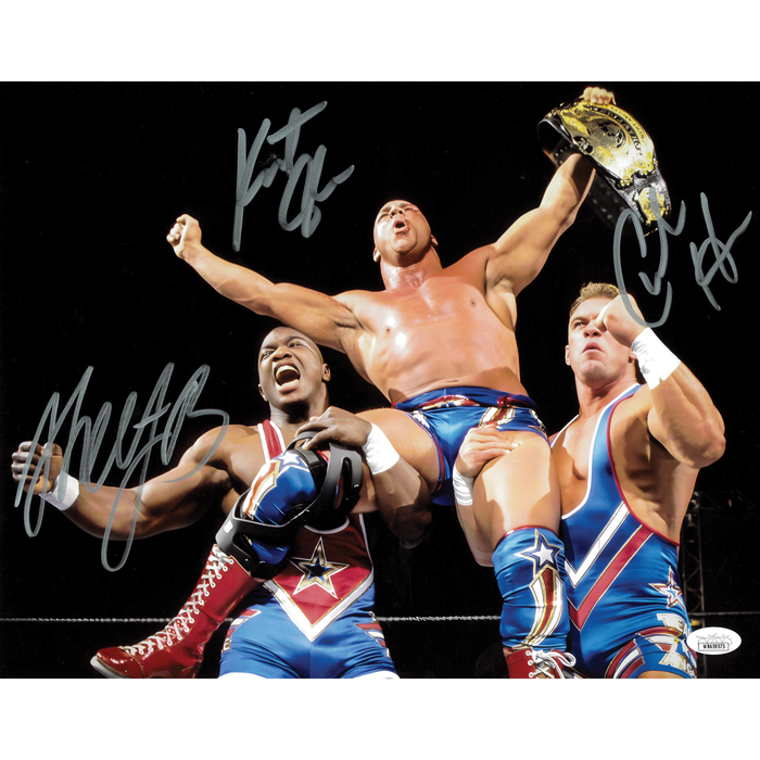 Team Angle Victory Lift 11 x 14 Poster - JSA TRIPLE AUTOGRAPHED