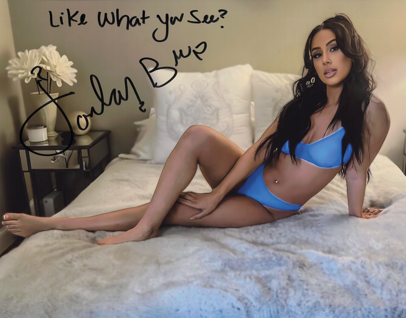 Jordan Blu Blue Bed 11 x 14 Poster - AUTOGRAPHED