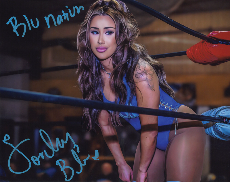 Jordan Blu In Ring 11 x 14 Poster - AUTOGRAPHED