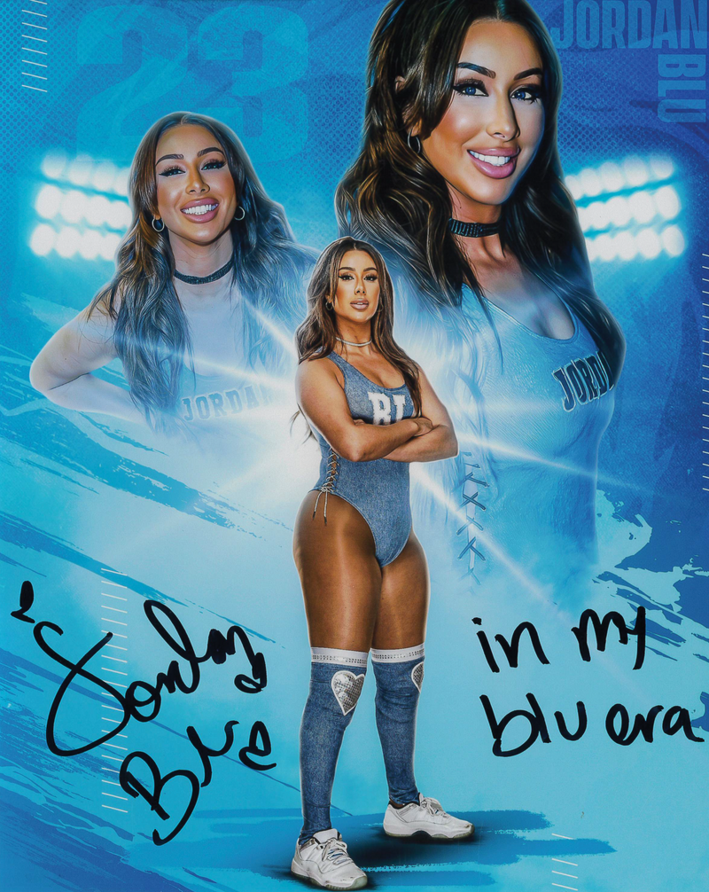 Jordan Blu AsylumGFX METALLIC 8 x 10 Promo - AUTOGRAPHED