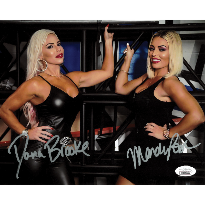Dana Brooke & Mandy Rose Backstage 8 x 10 Promo - JSA DUAL AUTOGRAPHED