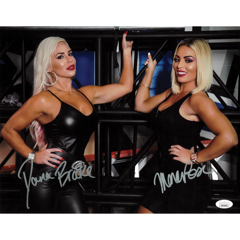 Dana Brooke & Mandy Rose Backstage 11 x 14 Poster - JSA DUAL AUTOGRAPHED