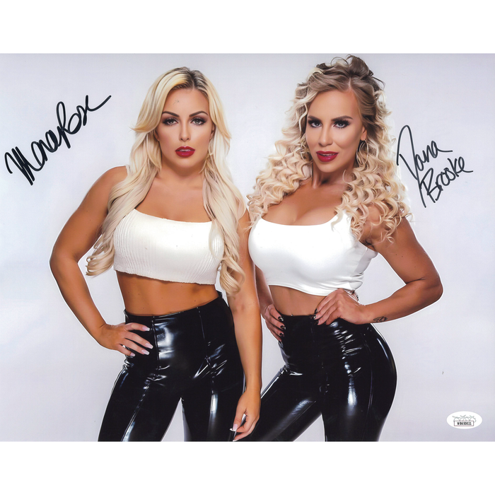 Dana Brooke & Mandy Rose White Top 11 x 14 Poster - JSA DUAL AUTOGRAPHED