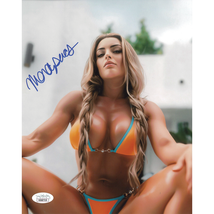 Mandy Sacs Blue & Orange Bikini 8 x 10 Promo - JSA AUTOGRAPHED