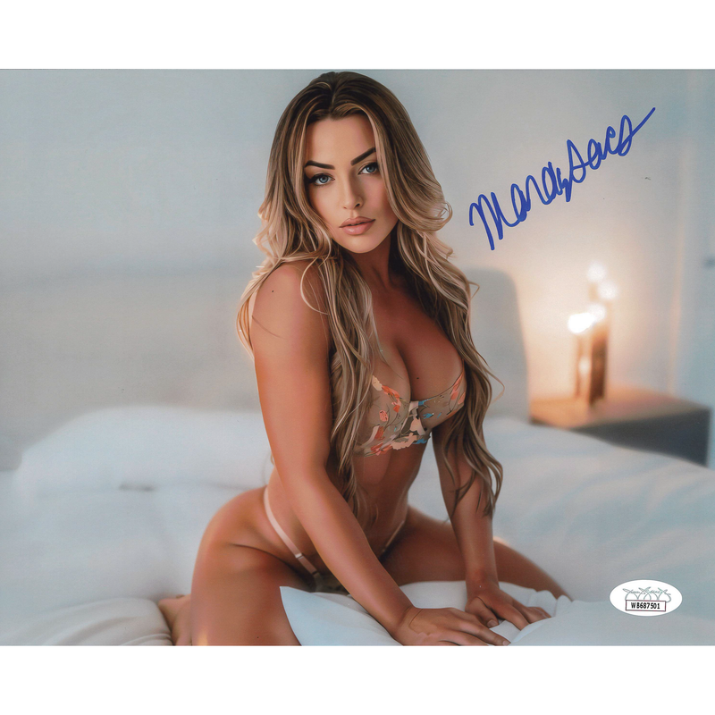 Mandy Sacs On Bed 8 x 10 Promo - JSA AUTOGRAPHED