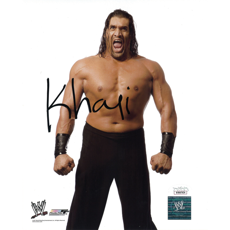 Great Khali White BG 2007 PF 8 x 10 Promo - JSA AUTOGRAPHED