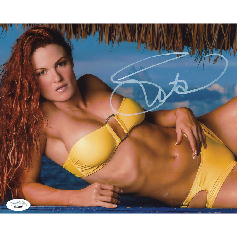 Lita Yellow Swimsuit 8 x 10 Promo - JSA AUTOGRAPHED