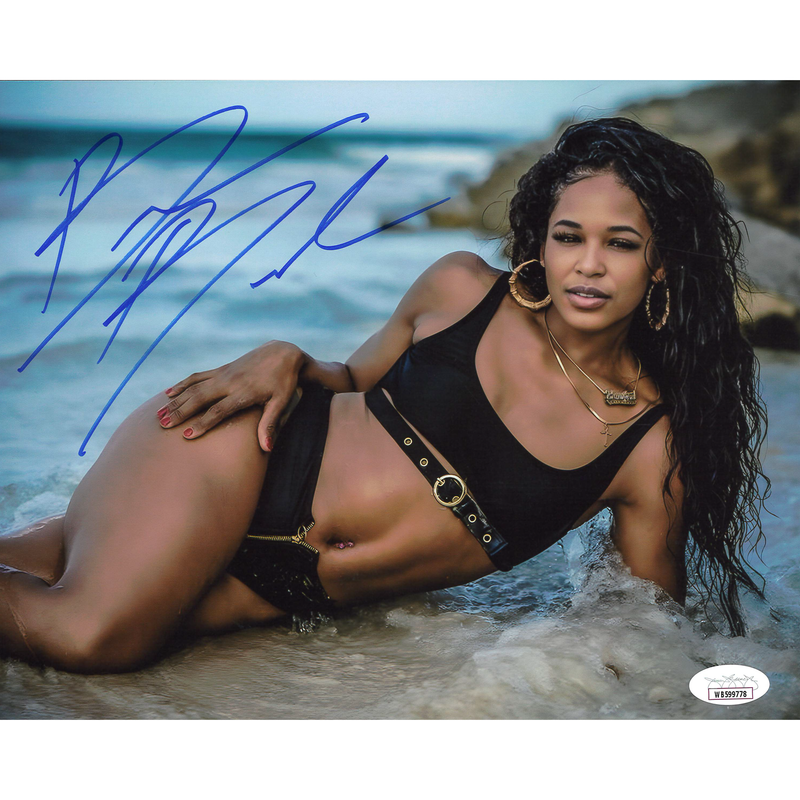 Bianca Belair Laying In Water 8 x 10 Promo - JSA AUTOGRAPHED