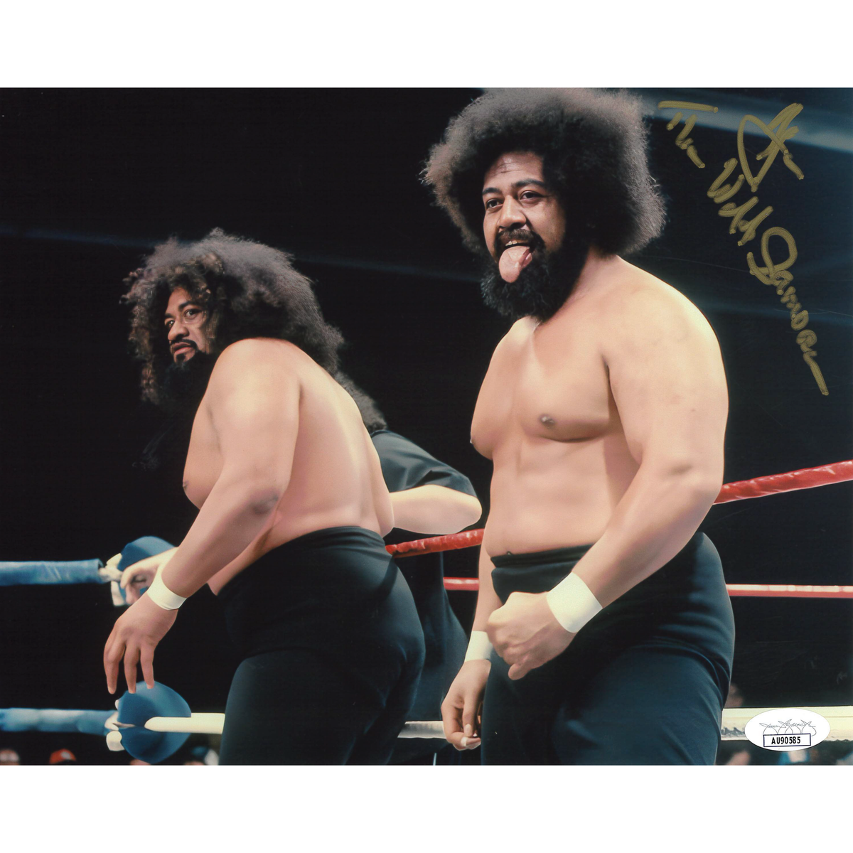 Wild Samoans (Afa Only) Ropes 8 x 10 Promo - JSA AUTOGRAPHED ...