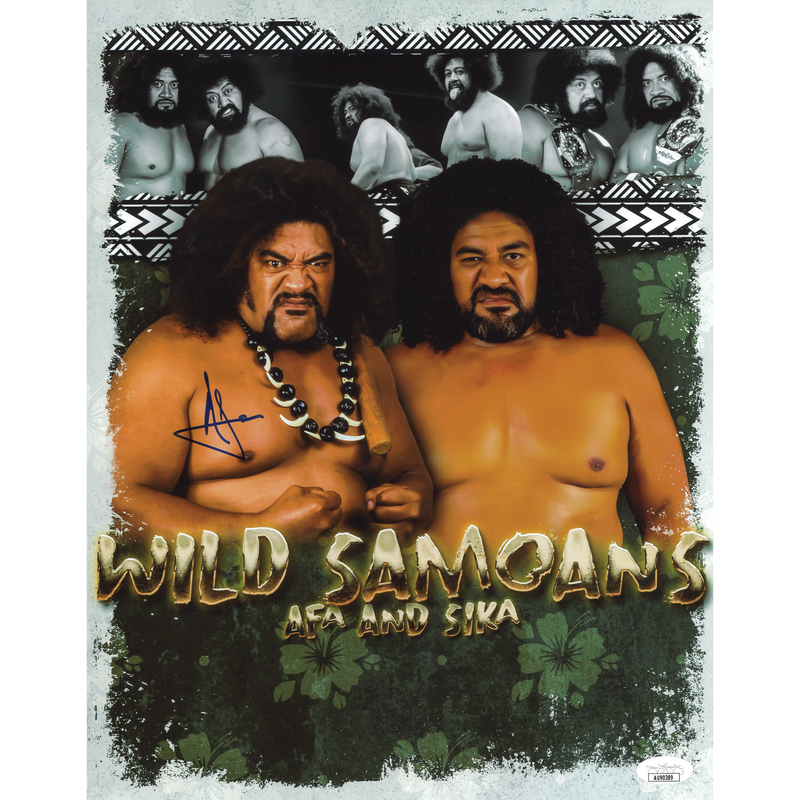 Wild Samoans (Afa Only) AsylumGFX 11 x 14 Poster - JSA AUTOGRAPHED