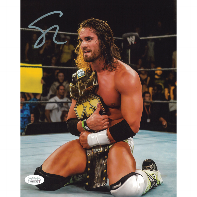 Seth Rollins NXT Title Victory 8 x 10 Promo - JSA AUTOGRAPHED