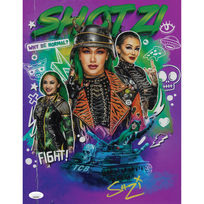 Shotzi Blackheart Collage METALLIC 11 x 14 Poster - JSA AUTOGRAPHED