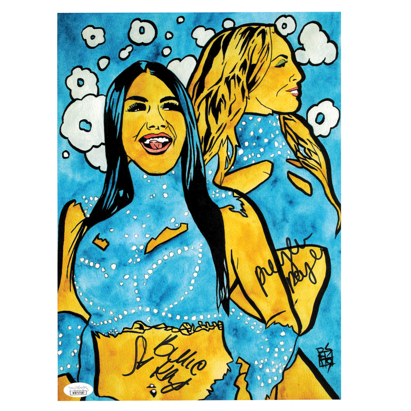 IIconics Blue Schamberger 11 x 14 Poster - JSA DUAL AUTOGRAPHED