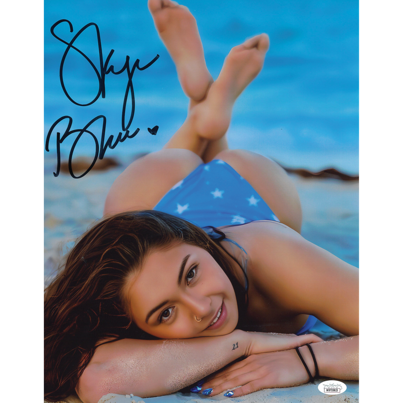 Skye Blue Stars Bikini 11 x 14 Poster - JSA AUTOGRAPHED
