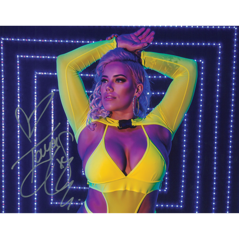 Taya Valkyrie Neon Glow 11 x 14 Poster - AUTOGRAPHED