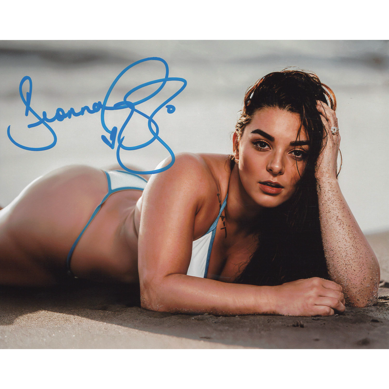 Deonna Purrazzo Laying on the Beach 8 x 10 Promo - AUTOGRAPHED