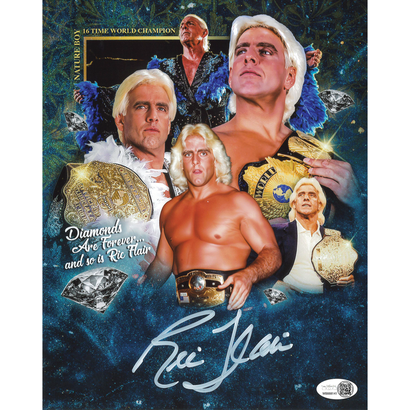 Ric Flair AsylumGFX (Non-Metallic) 8 x 10 Promo - JSA AUTOGRAPHED