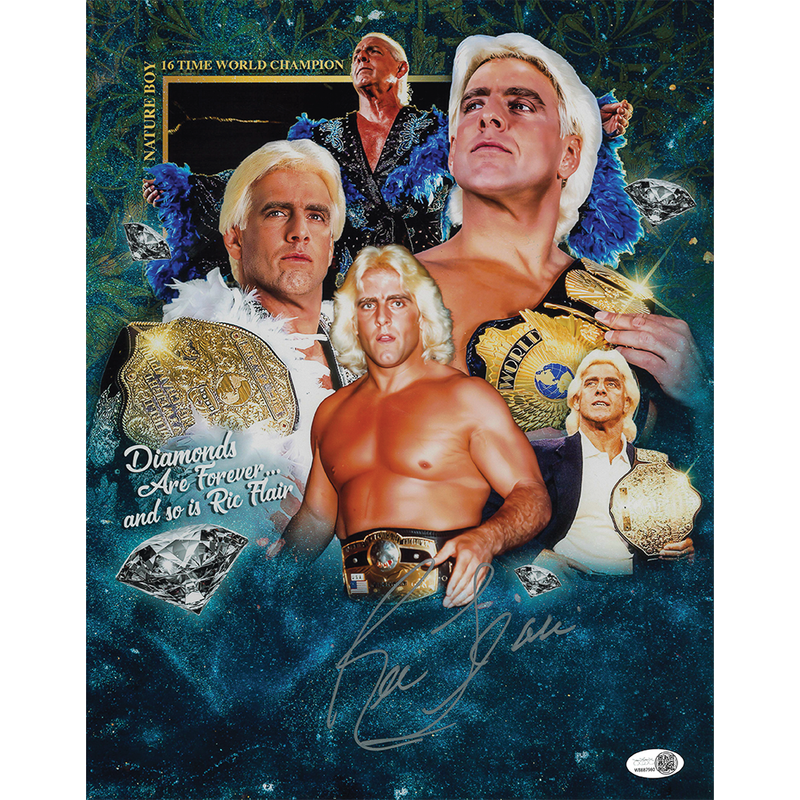 Ric Flair AsylumGFX METALLIC 11 x 14 Poster - JSA AUTOGRAPHED