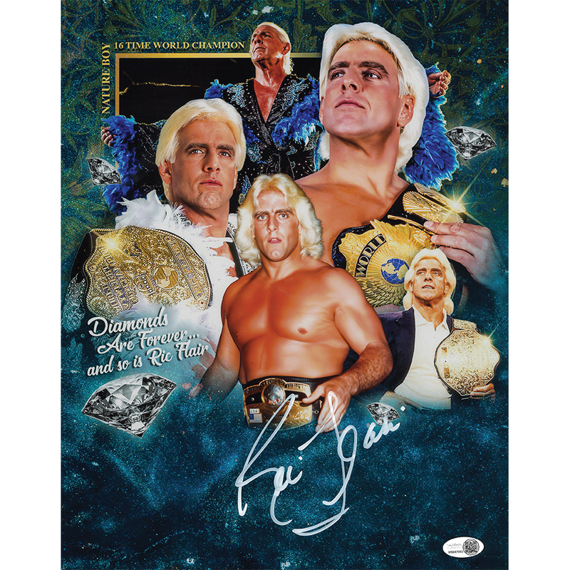 Ric Flair AsylumGFX METALLIC 11 x 14 Poster - JSA AUTOGRAPHED