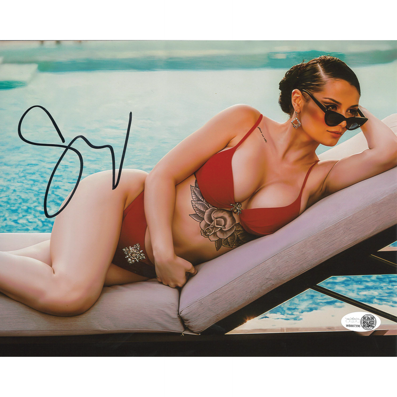 Saraya Poolside 8 x 10 Promo - JSA AUTOGRAPHED