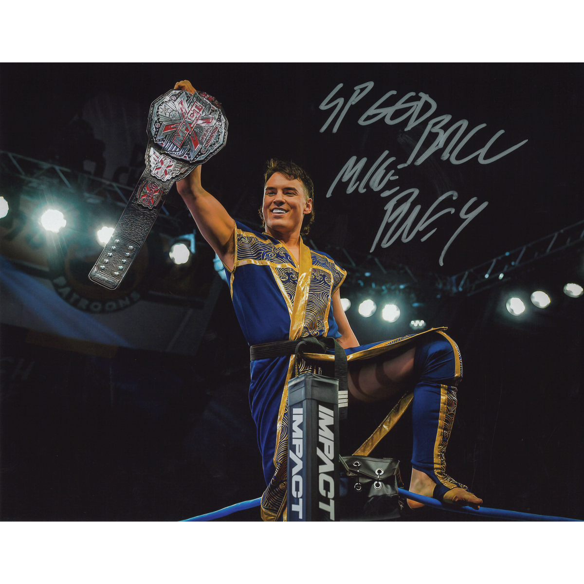 Speedball Mike Bailey Top Corner with X-Division Title 11 x 14 Poster ...